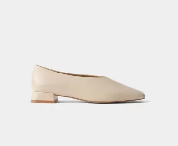 

БАЛЕТКИ ИЗ ГЛАДКОЙ КОЖИ, Хумус, Туфли 24153-02-06