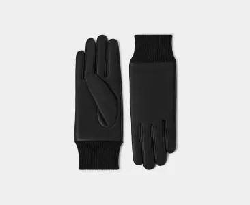 

ПЕРЧАТКИ С ТЕКСТИЛЬНОЙ МАНЖЕТОЙ, Black, Перчатки