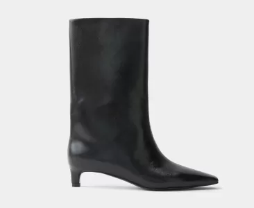 

ПОЛУСАПОГИ ИЗ ГЛЯНЦЕВОЙ КОЖИ, Polished black, Полусапоги 25062D-01-02