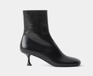 

БОТИЛЬОНЫ ИЗ ГЛЯНЦЕВОЙ КОЖИ, Polished black, Ботильоны 24160H-01-03