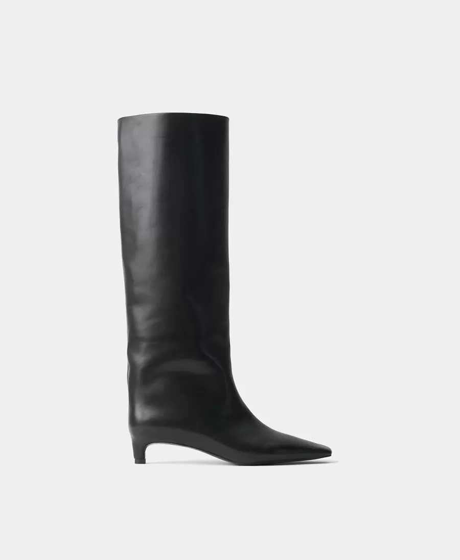 Сапоги из гладкой кожи. Вид 1