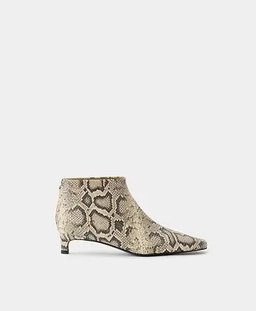 Ботильоны из кожи с фактурой змеи