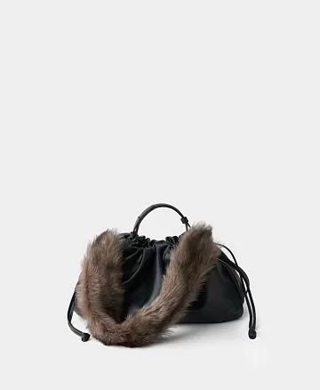 Cумка с ремешком из меха ASKENT х LUDA NIKISHINA