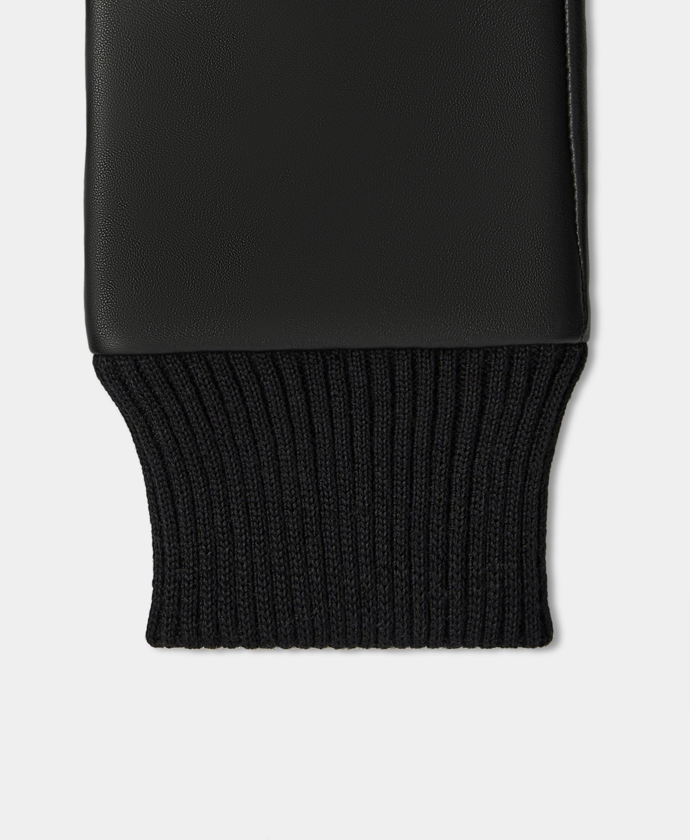 ПЕРЧАТКИ С ТЕКСТИЛЬНОЙ МАНЖЕТОЙ. Цвет: black. Вид 3