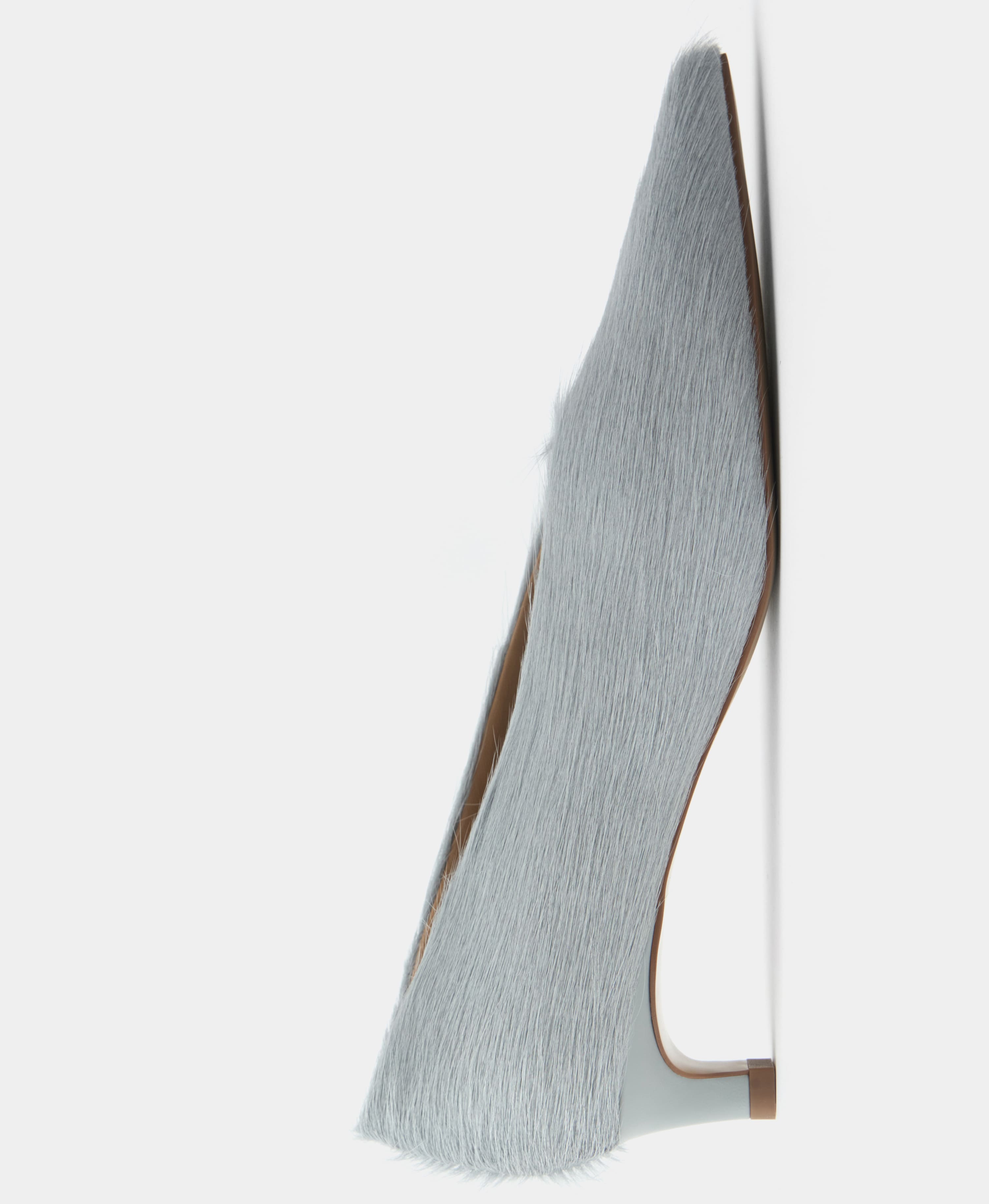 Лодочки из меха. Цвет: dusty sky. Вид 7