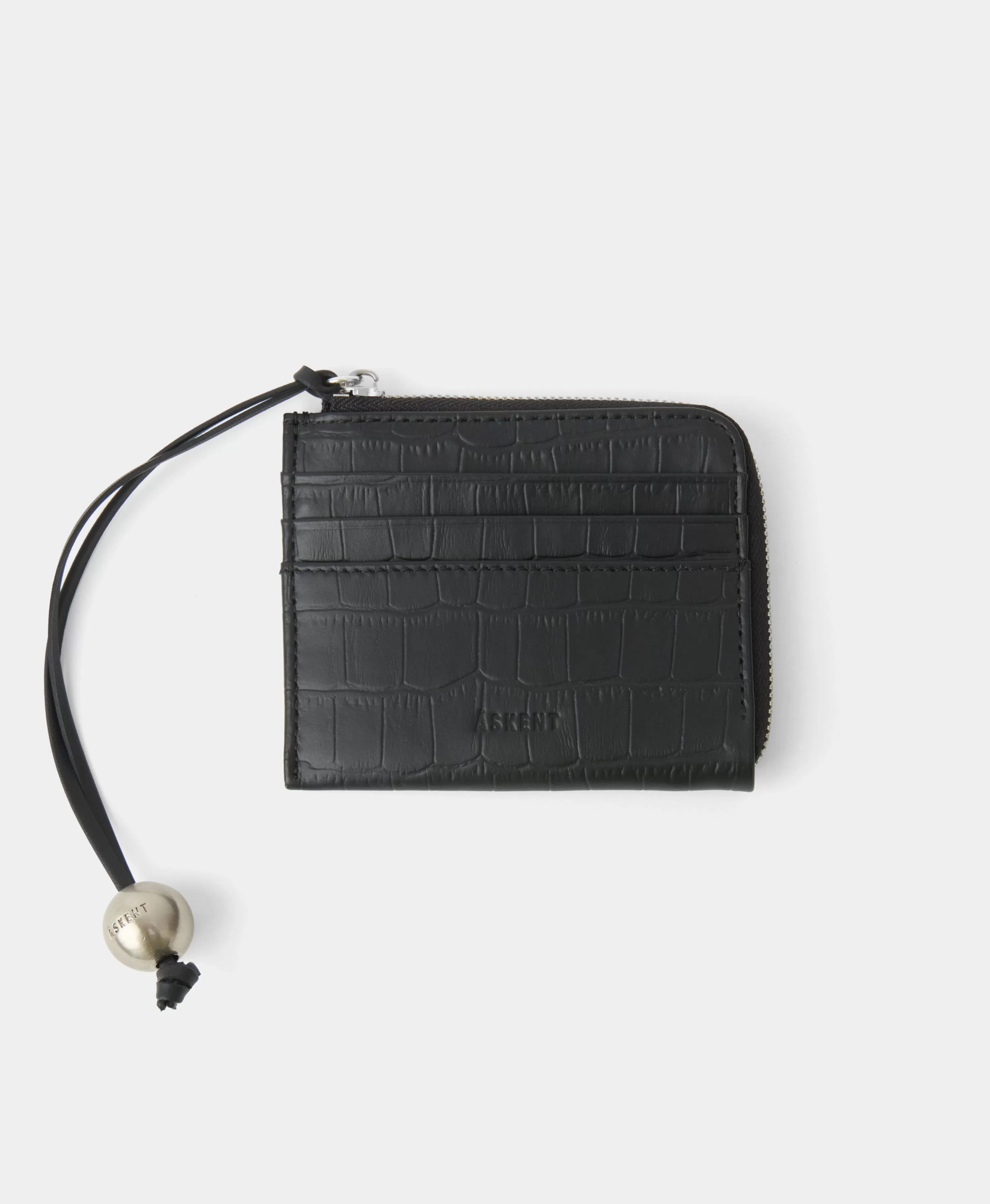 Портмоне. Цвет: black croco. Вид 1