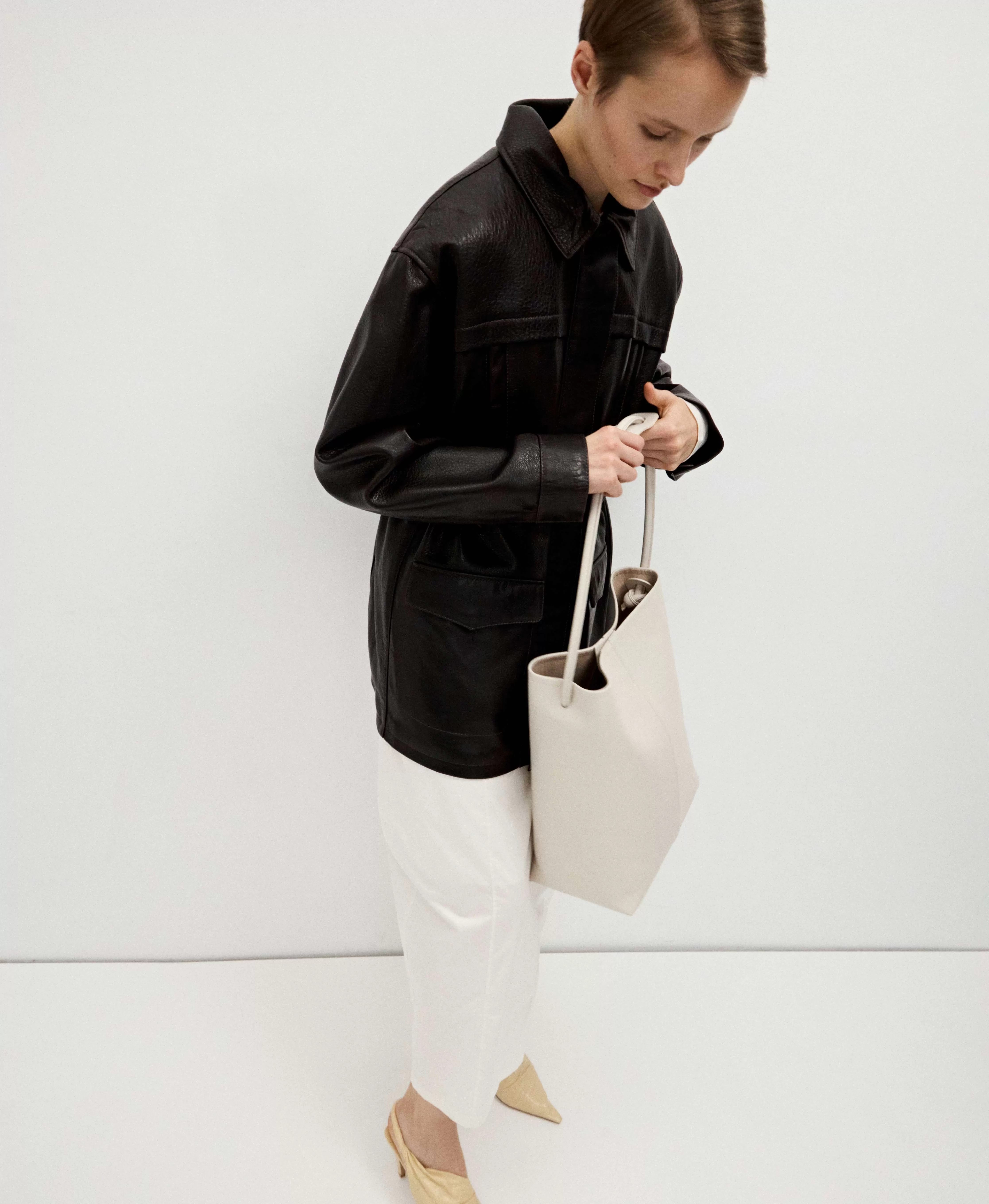 СУМКА-ТОУТ DAILY. Цвет: off white. Вид 6