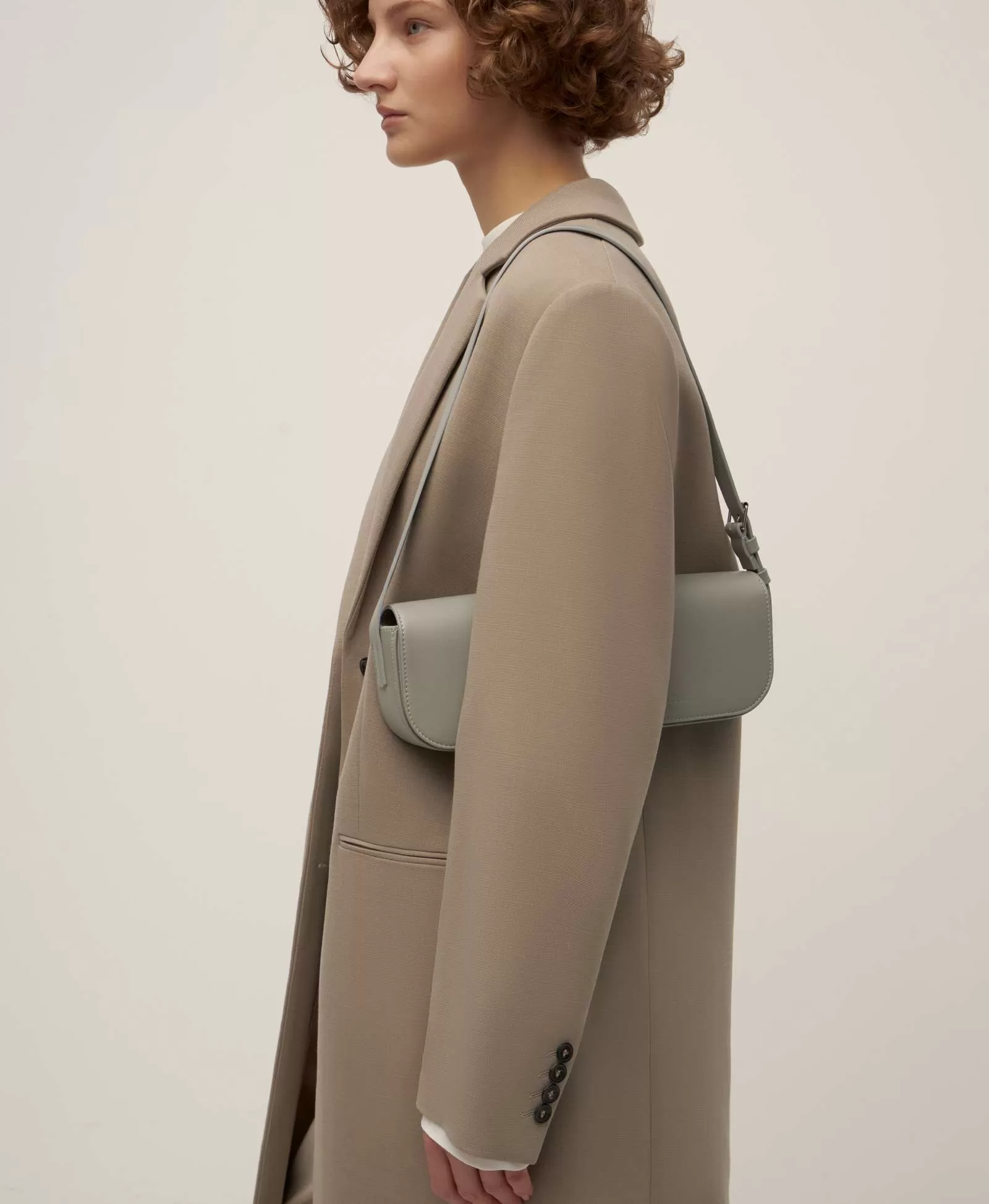 СУМКА-БАГЕТ LINE. Цвет: storm grey. Вид 6