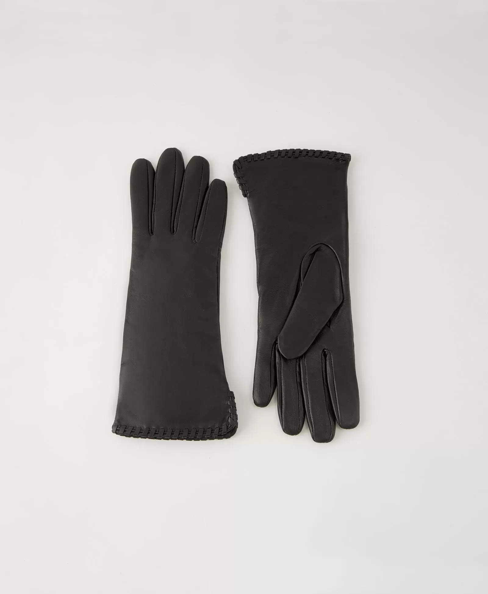 Перчатки с плетением. Цвет: черный. Вид 1