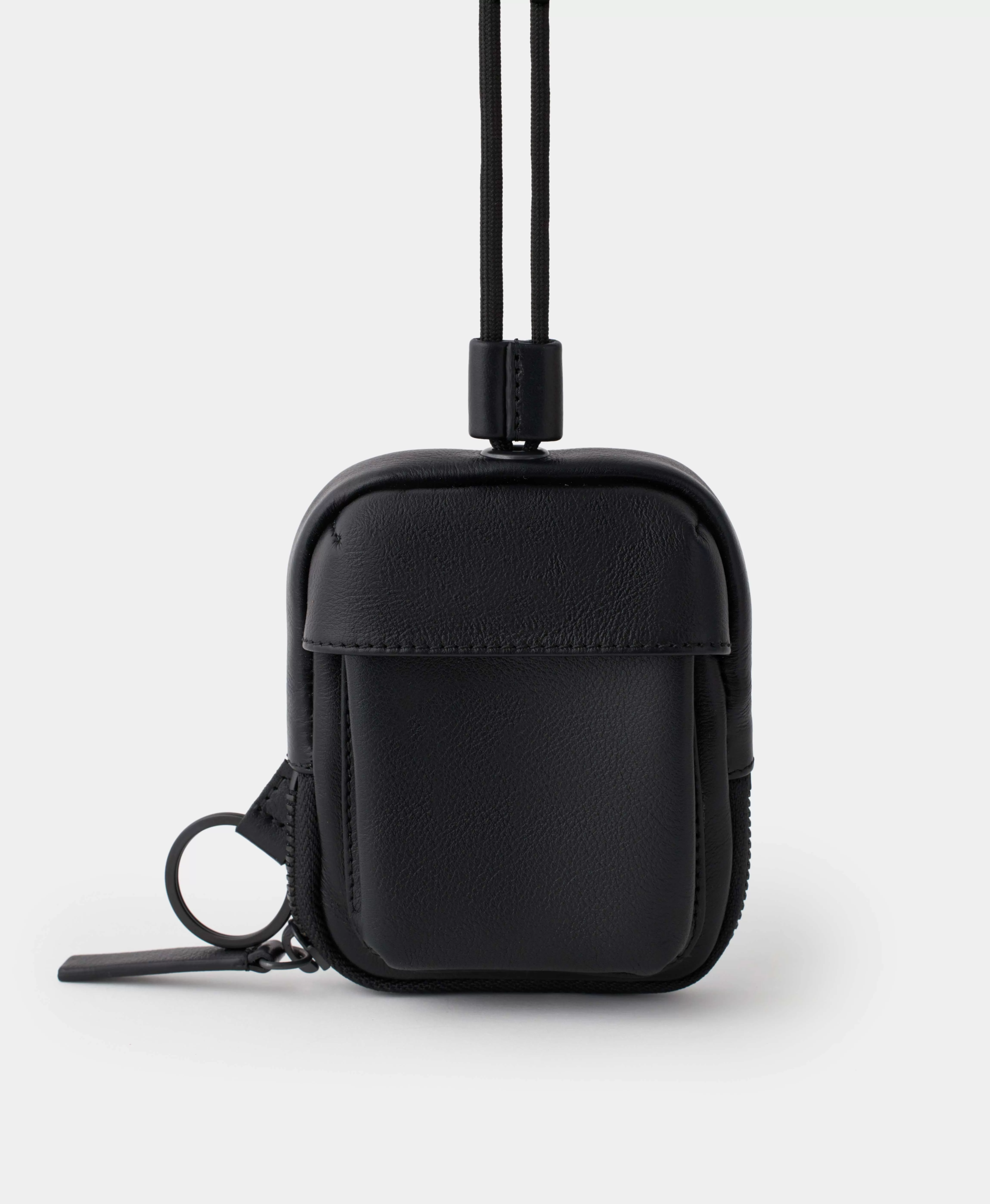 Мини портмоне на длинном шнуре. Цвет: black. Вид 4