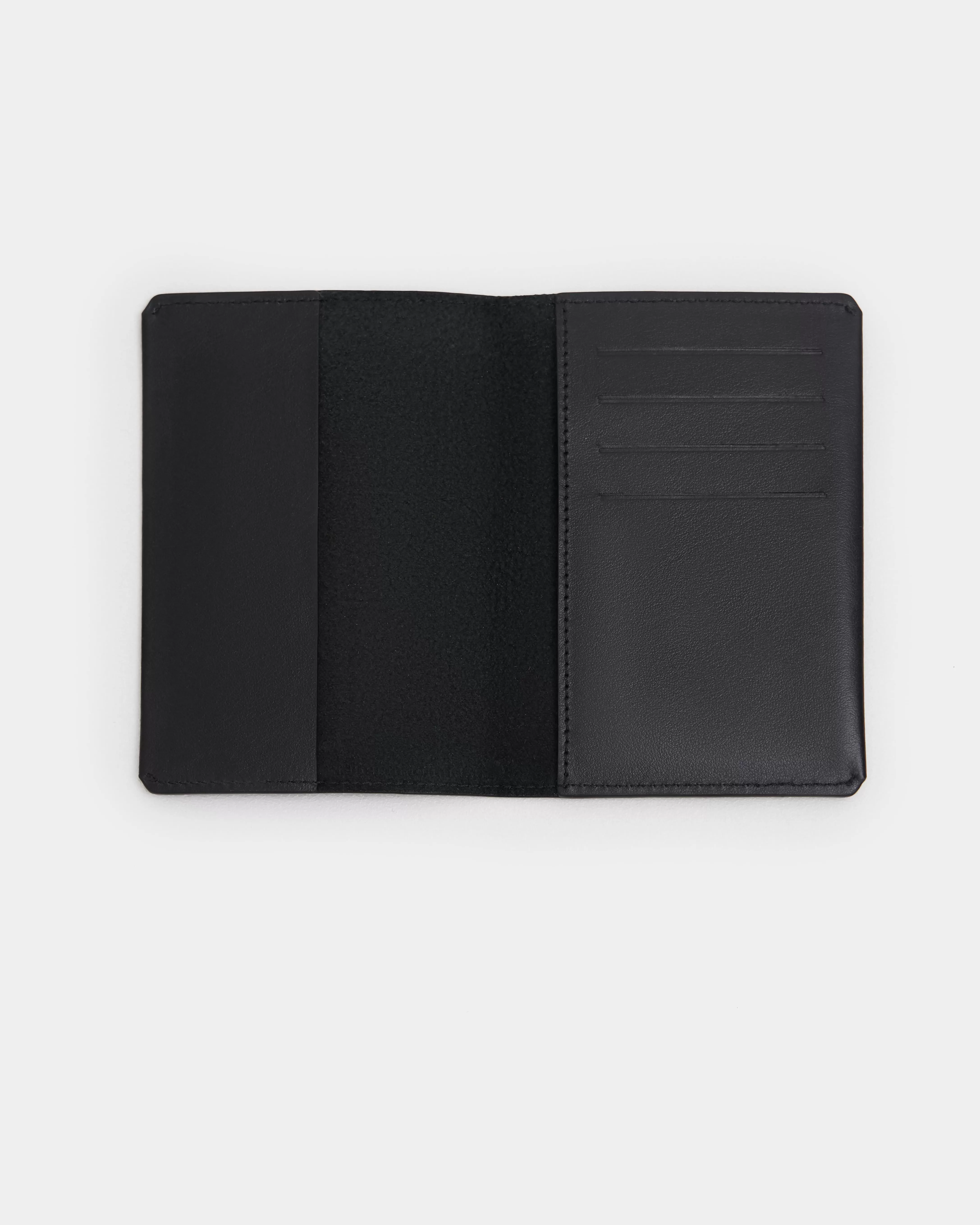 ОБЛОЖКА ДЛЯ ПАСПОРТА С ОТДЕЛЕНИЯМИ ДЛЯ КАРТ. Цвет: black. Вид 3