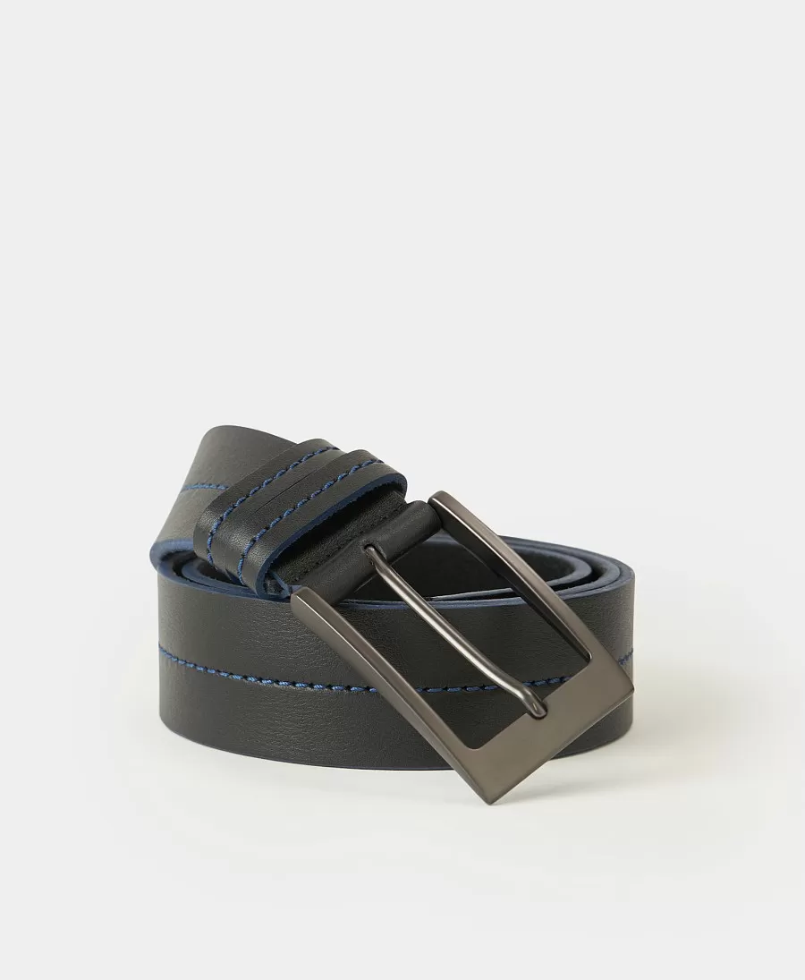 Ремень с синим декором. Вид 1